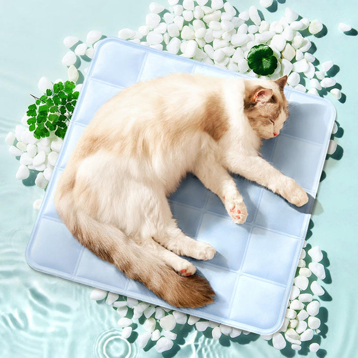 Pet and Chair Cool Mat Ice Pad Cooling Cat and Dog Sleeping Nest Cushion 40 x 40cm [GREY only]