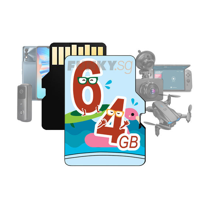FUNKY EXTREME Micro SD Card 64GB SDXC UHS-I U3 up to 170MB/s FREE READER & TRAVEL CASE