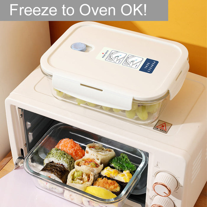 [Buy 6 Get 10% Off] Bento Glass Storage Container Box – Oven, Microwave & Freezer Safe