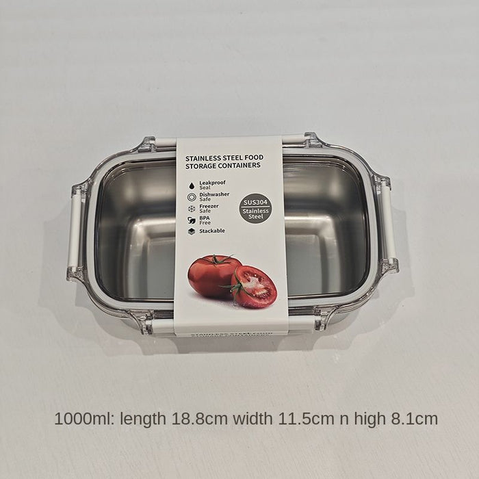 [Buy 3 for 10% Off] Premium Stainless Steel Food Storage Containers – Leakproof, Fridge, Microwave & Dishwasher Safe – 4 Sizes