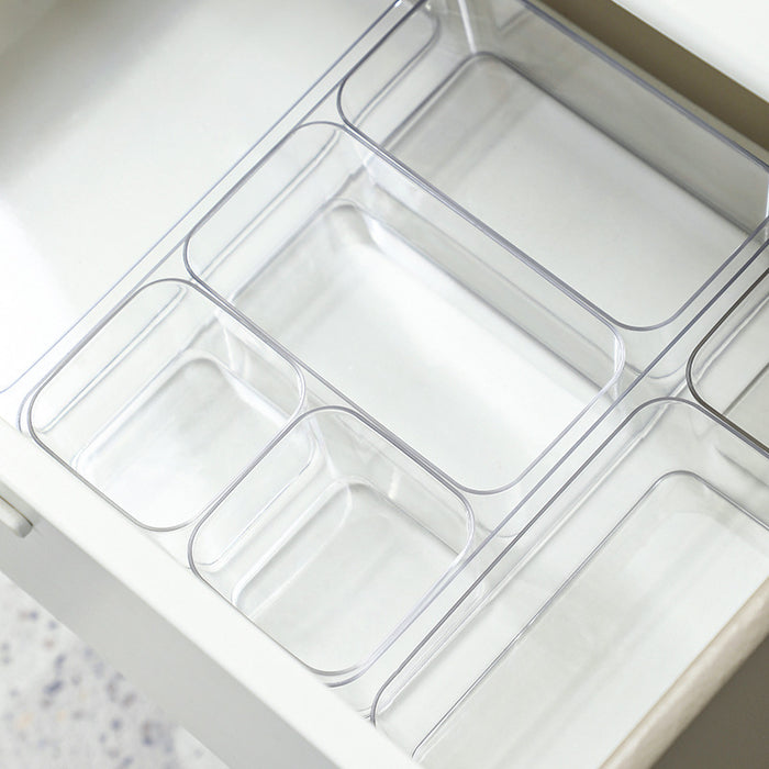 [Height 5cm] Clear Drawer Organizer Tray | Transparent Storage Box | Cabinet, Fridge & Desk Organizer