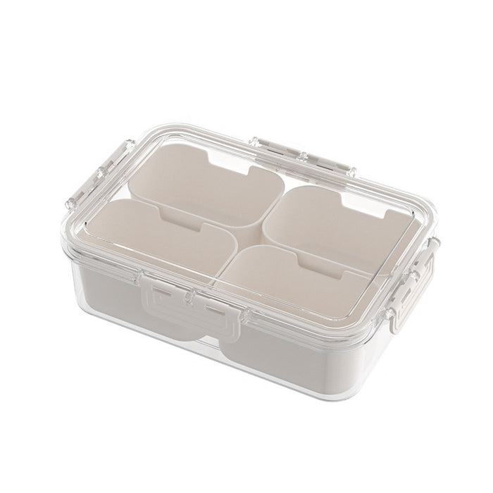 Odor-Proof Fresh-Keeping Box | 4-Grid / 9-Grid | Removable Inner Tray | Fridge Organizer