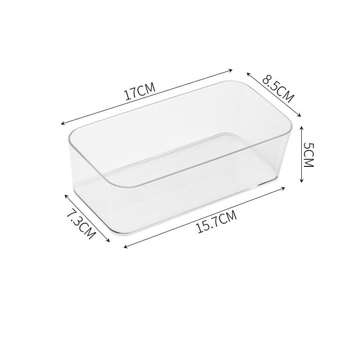 Clear Drawer Organizer Tray | Transparent Storage Box | Cabinet, Fridge & Desk Organizer