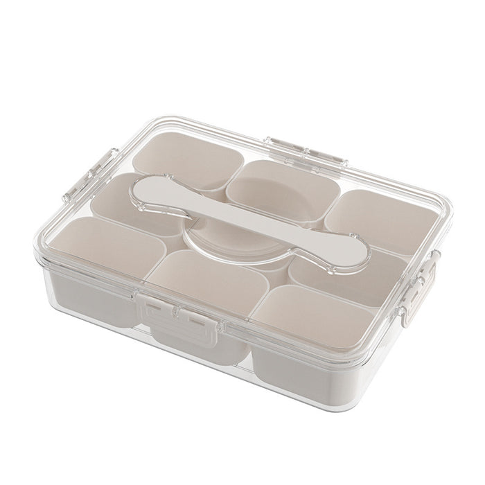 Odor-Proof Fresh-Keeping Box | 4-Grid / 9-Grid | Removable Inner Tray | Fridge Organizer