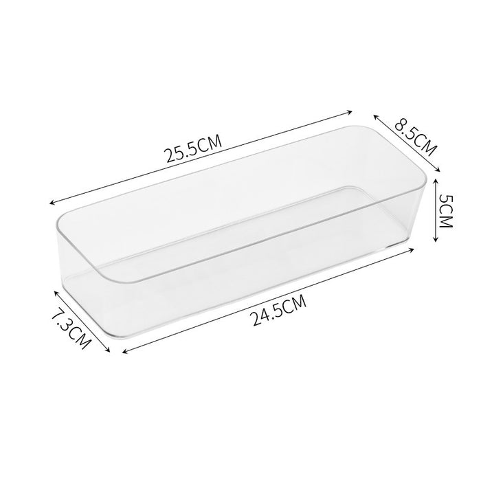 [Height 5cm] Clear Drawer Organizer Tray | Transparent Storage Box | Cabinet, Fridge & Desk Organizer