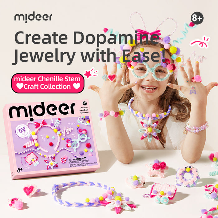 [Buy 4 for 8% off] Mideer DIY Twist Stick Jewelry Kit – Creative Craft Set for Kids (8+)