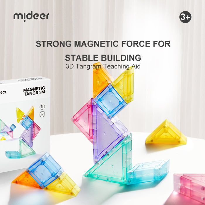 [Buy 4 for 8% off] Mideer Magnetic Tangram Toy Stacking Building Magnet Blocks Available in various size Best Gifts