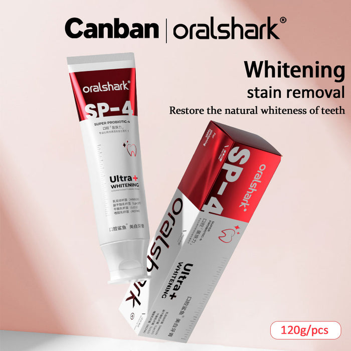 Original OralShark Fresh breath probiotic toothpaste fluoride prevent tooth decay, long-lasting sobriety oral fragrance - Jasmine Whitening