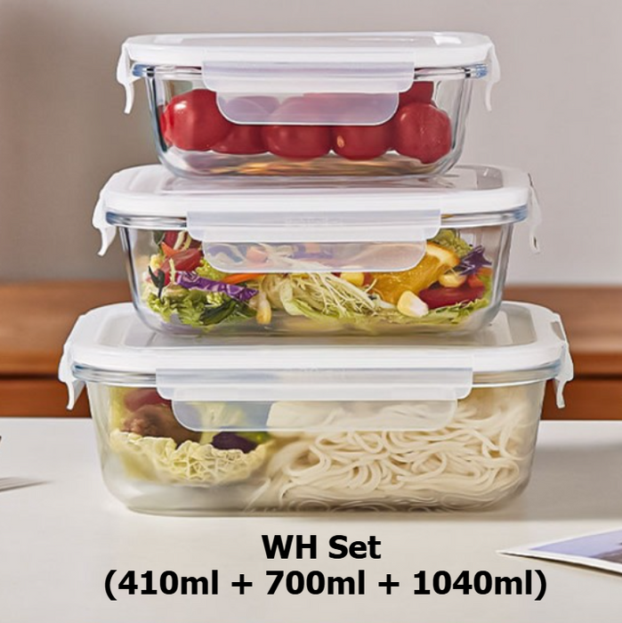 [Buy 6 Get 10% Off] Glass Food Container Freezer-to-Oven Safe Air tight Storage available in varies sizes