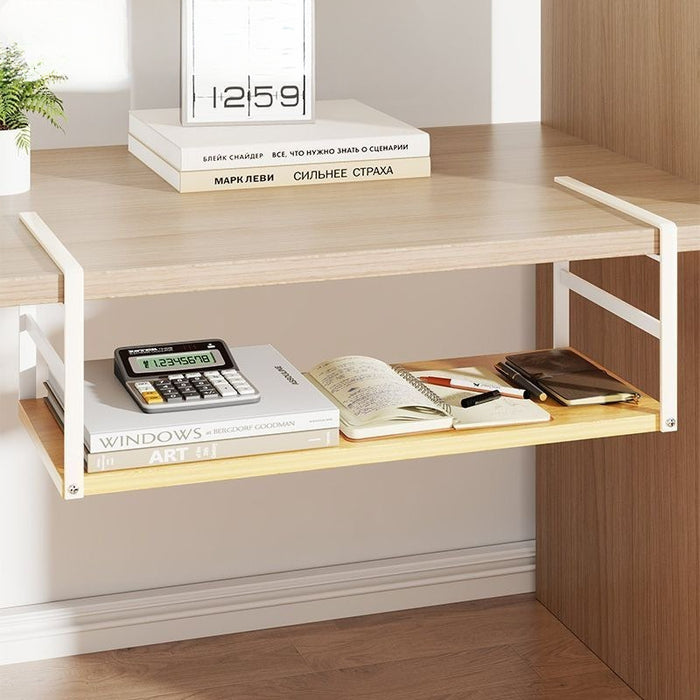 [Buy 3 for 10% Off] Under Desk Hanging Organizer Rack – No Drilling Storage Shelf for Office & Study Table