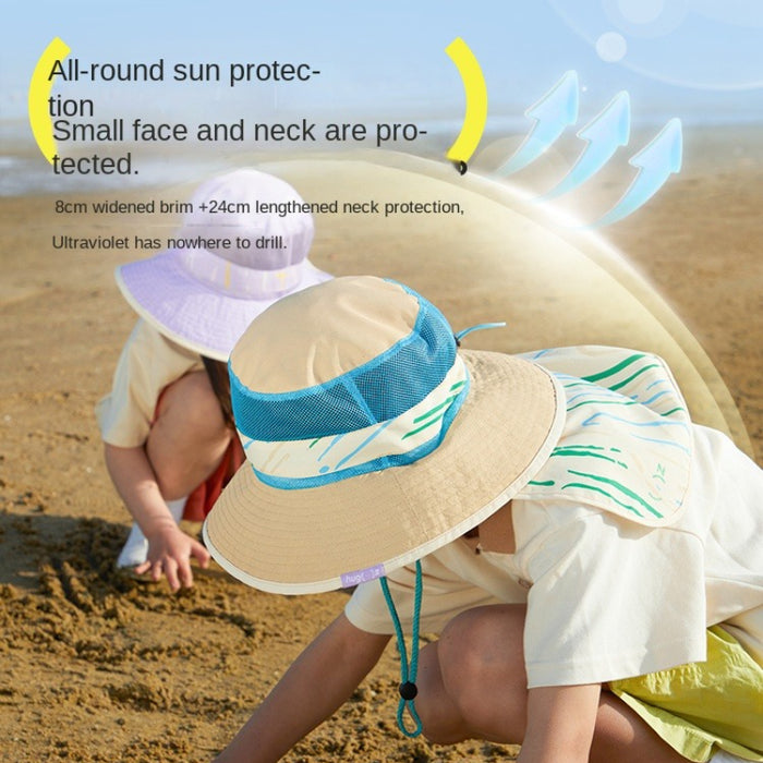 Hugz Kids Sunscreen Cap | Baby & Toddler Summer Cap | Lightweight UV Protection Wide Brim