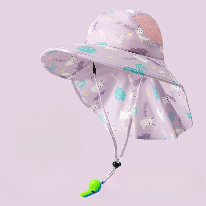 Kids UPF50+ Sun Hat Baby Breathable Mesh Neck Flap Cap | Toddler Outdoor Beach Protection Hat