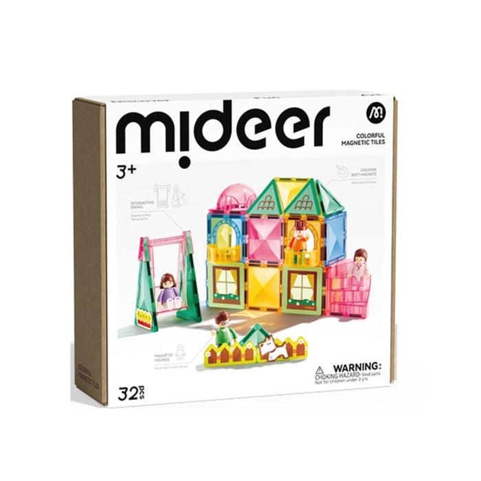 [Buy 4 for 8% off] Mideer Magnetic Tiles Building Set – “Our Family” 32pcs / “Our Heroes” 33pcs