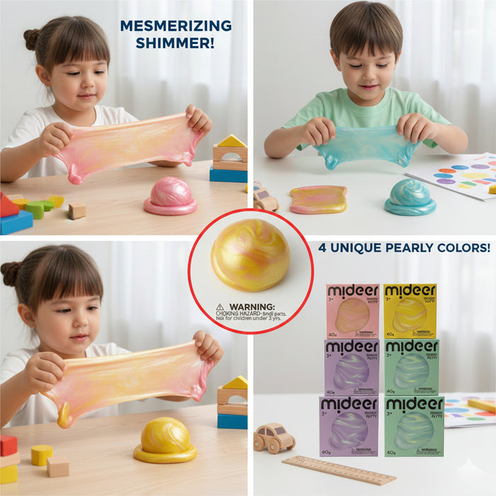 [Buy 4 for 8% off] Mideer Pearly Putty 40g - Shimmering, Non-Sticky Sensory Toy for Kids 3+