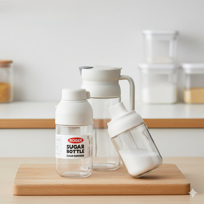 Condiment Bottle | Oil Glass Storage | Kitchen Seasoning Container With Spoon