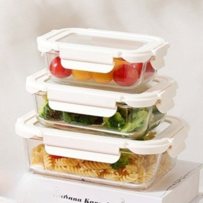 Premium Borosilicate Glass Food Container | Airtight Lunch Box | Microwave & Oven Safe