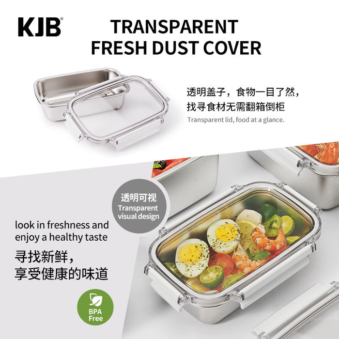 [Buy 3 for 10% Off] Premium Stainless Steel Food Storage Containers – Leakproof, Fridge, Microwave & Dishwasher Safe – 4 Sizes