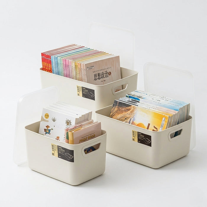 Stackable Storage Box with Lid | Multi-Purpose Plastic Organizer for Clothes, Toys & Home Office