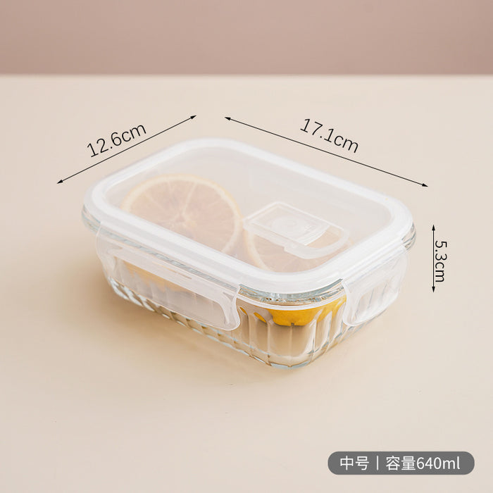 Premium Borosilicate Glass Food Container | Microwave Oven Safe | Refrigerator Freezer Storage
