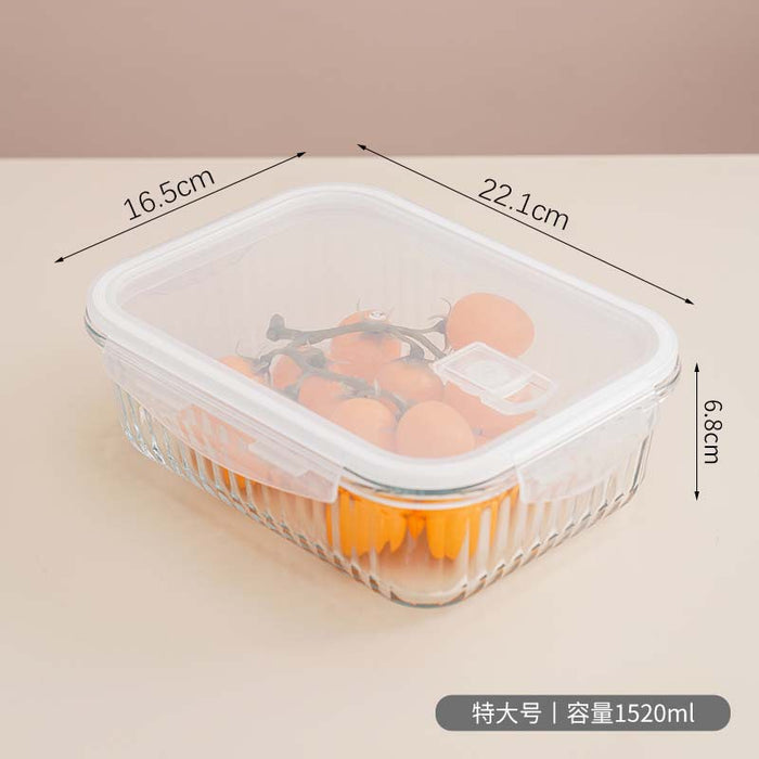 Premium Borosilicate Glass Food Container | Microwave Oven Safe | Refrigerator Freezer Storage