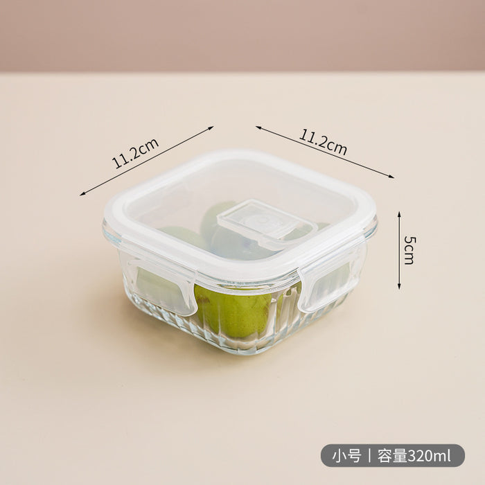 Premium Borosilicate Glass Food Container | Microwave Oven Safe | Refrigerator Freezer Storage