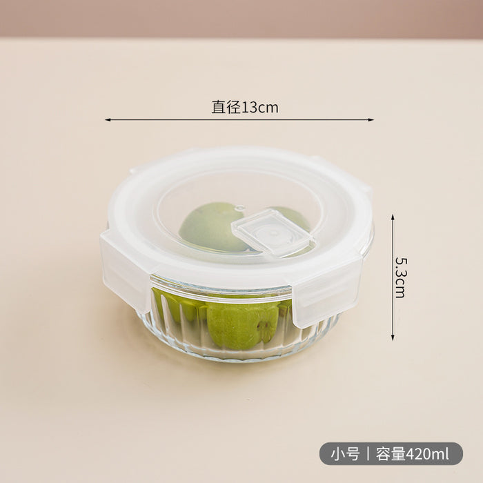 Premium Borosilicate Glass Food Container | Microwave Oven Safe | Refrigerator Freezer Storage