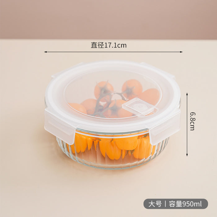 Premium Borosilicate Glass Food Container | Microwave Oven Safe | Refrigerator Freezer Storage
