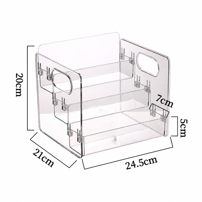 Acrylic Display Tiered Rack Book Makeup Nail Gel Hobby Cards Stand Organizer- FUNKY.sg