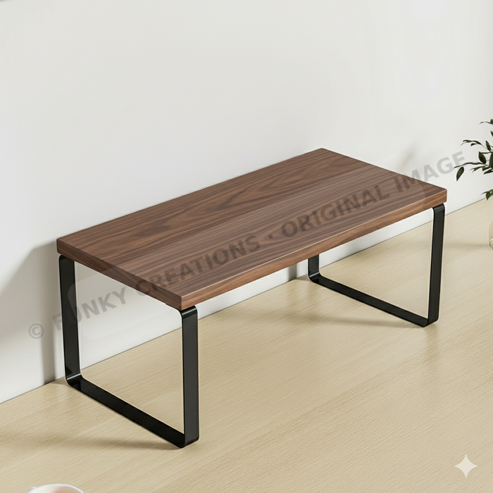 Wooden Monitor Stand & Laptop Riser | Aluminum Legs | 20cm Wide Platform | Multiple Sizes & Colors