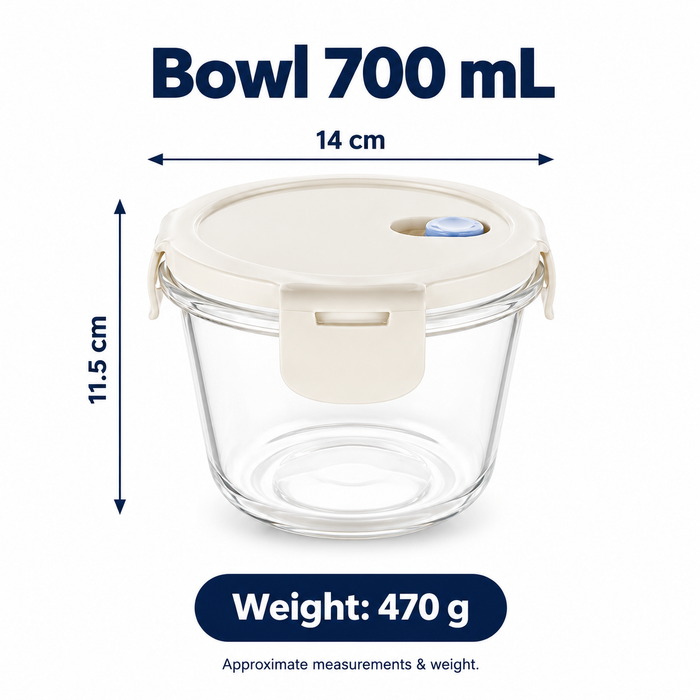 Premium Borosilicate Glass Food Lunch Storage Box Containers Steam Vent Lid Microwave Freezer Oven Dishwasher