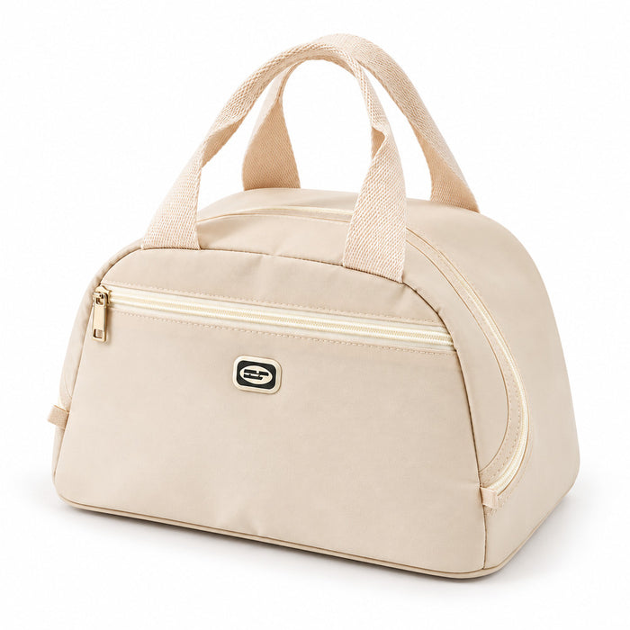 Insulated Waterproof Lunch Bag with Handle Cream Color Cooler Bag 30 x 25 x 18.5cm