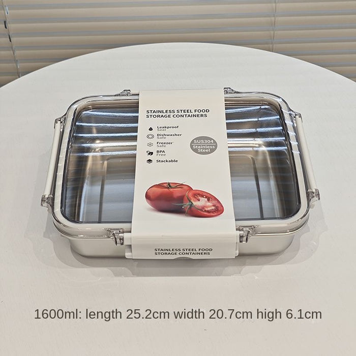 [Buy 3 for 10% Off] Premium Stainless Steel Food Storage Containers – Leakproof, Fridge, Microwave & Dishwasher Safe – 4 Sizes