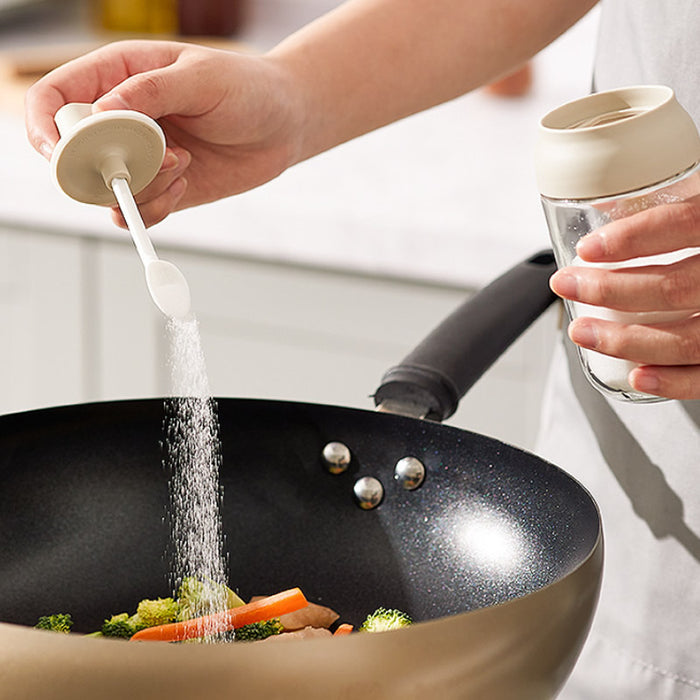 Condiment Bottle | Oil Glass Storage | Kitchen Seasoning Container With Spoon