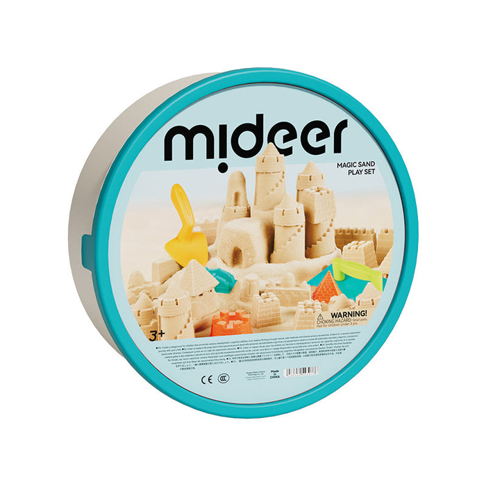 [Buy 4 for 8% off] MiDeer Magic Sand Play Set 2 Kg Sand With 25 Accessory, Sensory Play, Add on Engineering Vehical Bulldozer and Excavator