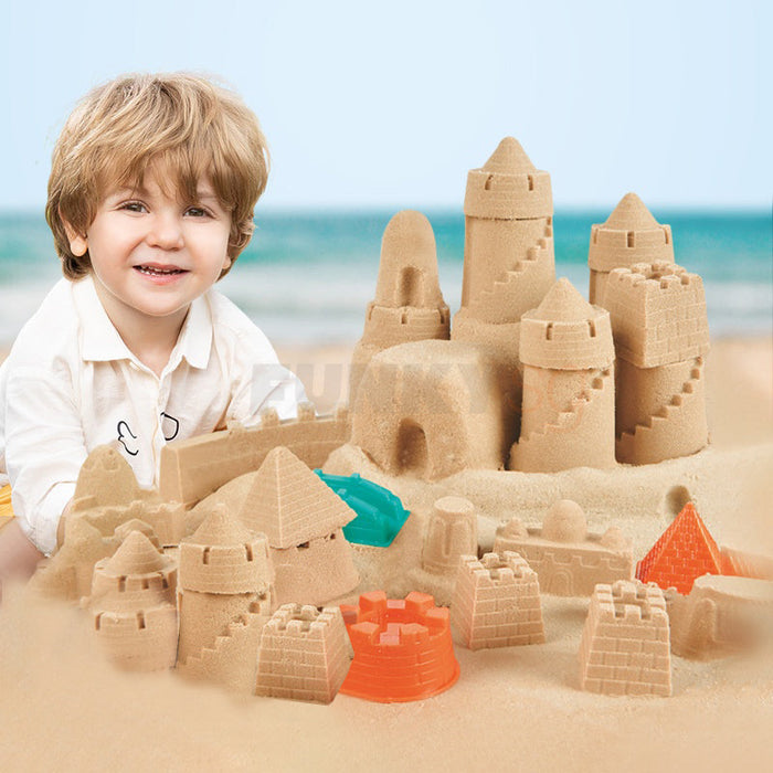 [Buy 4 for 8% off] MiDeer Magic Sand Play Set 2 Kg Sand With 25 Accessory, Sensory Play, Add on Engineering Vehical Bulldozer and Excavator