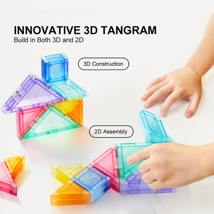 [Buy 4 for 8% off] Mideer Magnetic Tangram Toy Stacking Building Magnet Blocks Available in various size Best Gifts