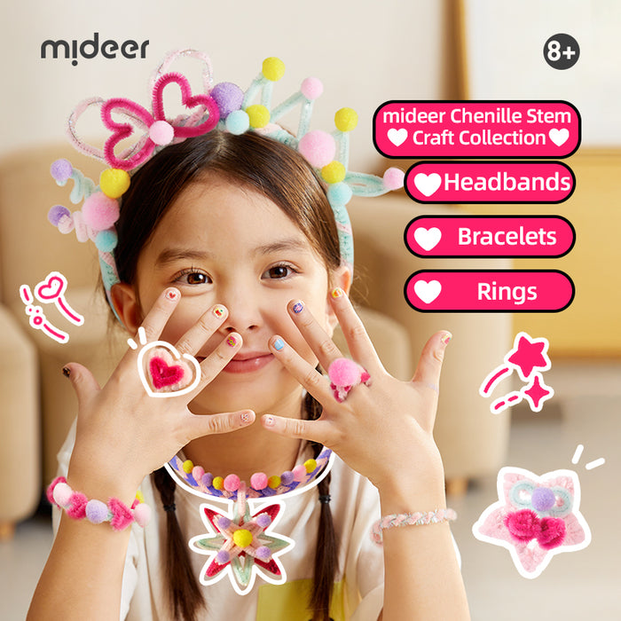 [Buy 4 for 8% off] Mideer DIY Twist Stick Jewelry Kit – Creative Craft Set for Kids (8+)