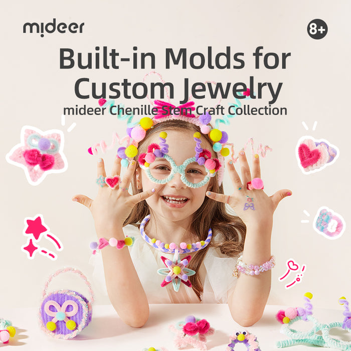 [Buy 4 for 8% off] Mideer DIY Twist Stick Jewelry Kit – Creative Craft Set for Kids (8+)