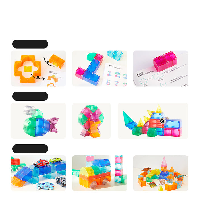 [Buy 4 for 8% off] Mideer Magnetic Tangram Toy Stacking Building Magnet Blocks Available in various size Best Gifts