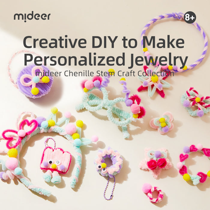 [Buy 4 for 8% off] Mideer DIY Twist Stick Jewelry Kit – Creative Craft Set for Kids (8+)