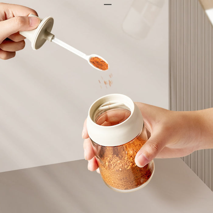 Condiment Bottle | Oil Glass Storage | Kitchen Seasoning Container With Spoon