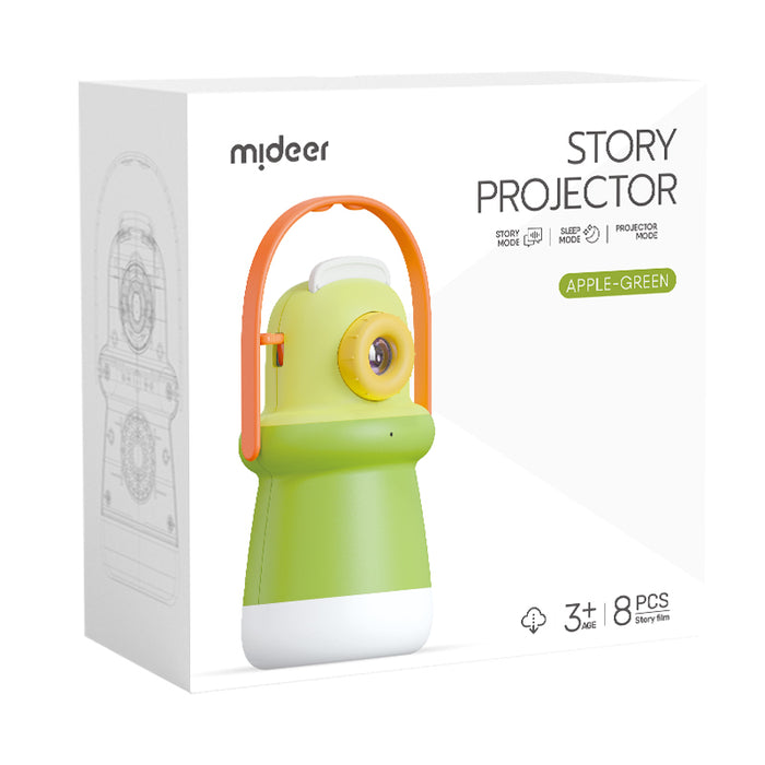 Mideer Kid Story-Telling Projector Sound Vision Storybook 8 Story Film in English