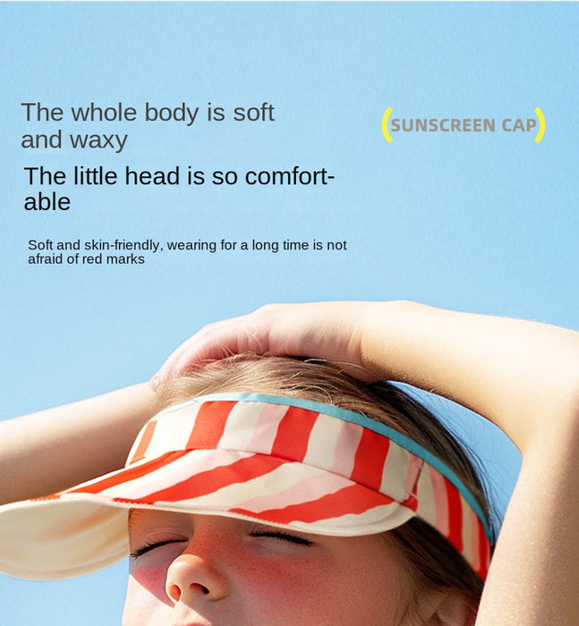 Hugz Kids Visor UPF50+ | Adjustable Sun Protection Cap for Boys & Girls | Outdoor Wide Brim Hat