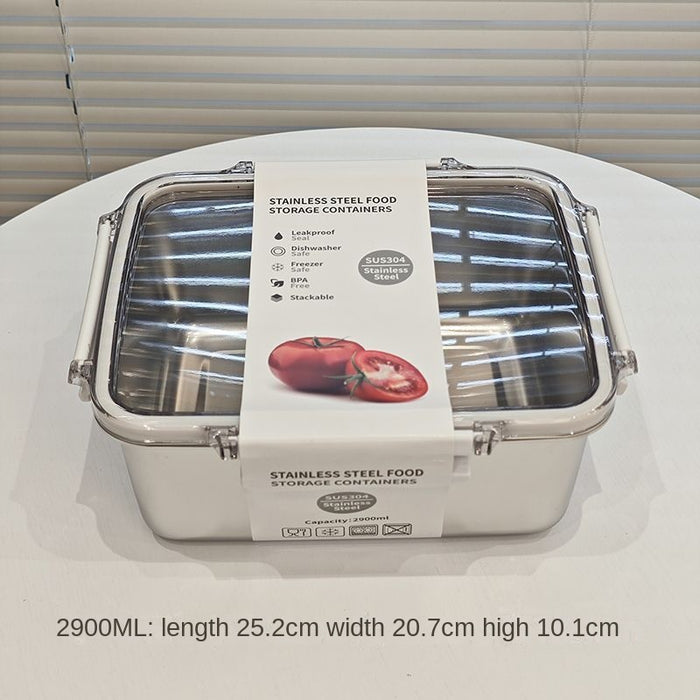 [Buy 3 for 10% Off] Premium Stainless Steel Food Storage Containers – Leakproof, Fridge, Microwave & Dishwasher Safe – 4 Sizes