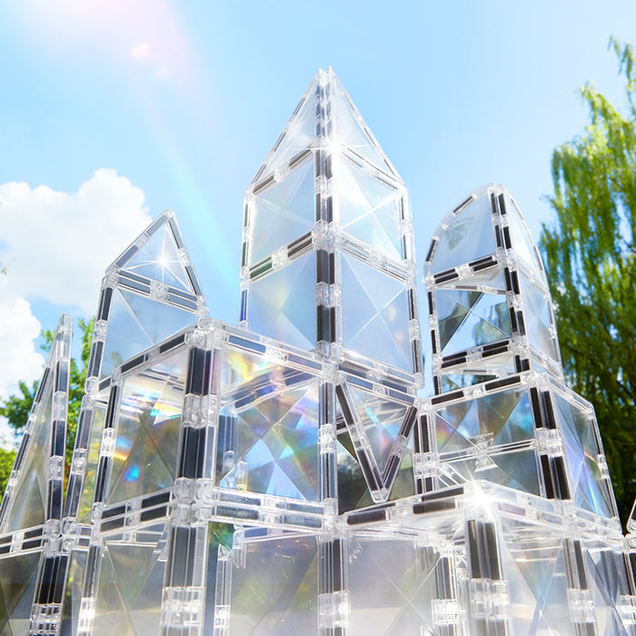 [Buy 4 for 8% off] Mideer Crystal-Cut Transparent Magnetic Tiles (50 pcs) – 3+