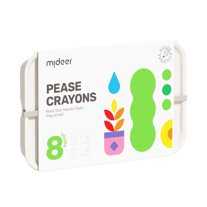 Mideer Pease Crayons safe and washable for babies and childrens 8 12 24 colors