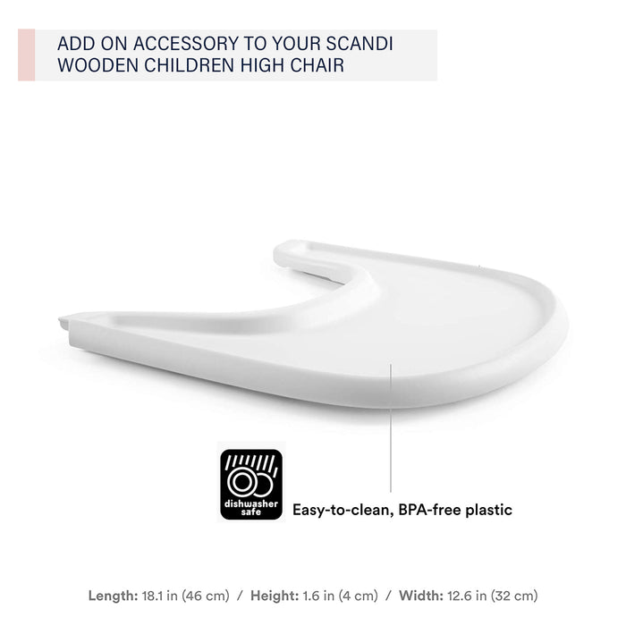 Scandi Wooden Children High Chair Accessories - Feeding TABLE, FOOD TRAY