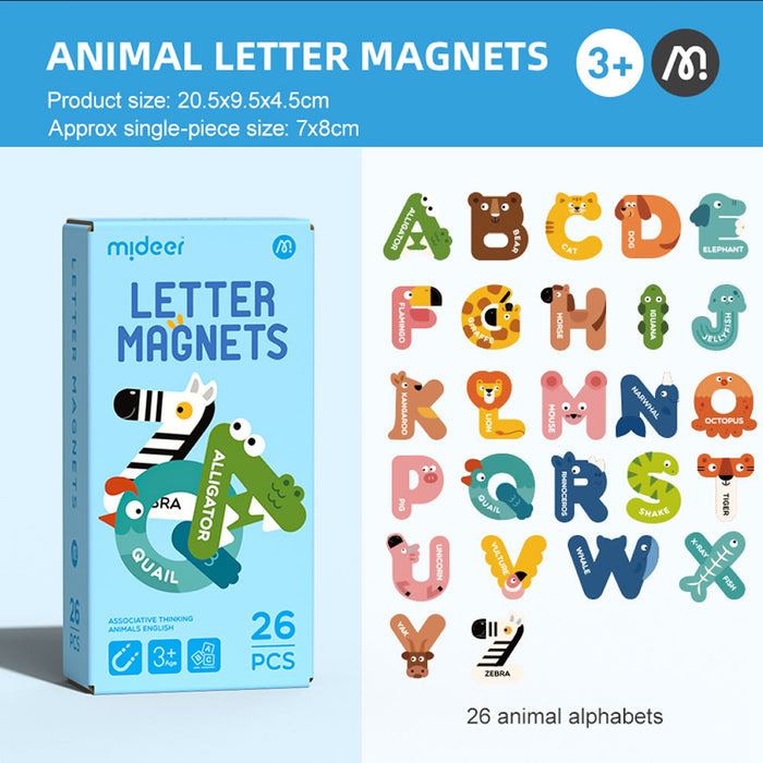 MiDeer Kids Learning 26 pcs Alphabet Magnets Letter Magnetic Fridge Magnet