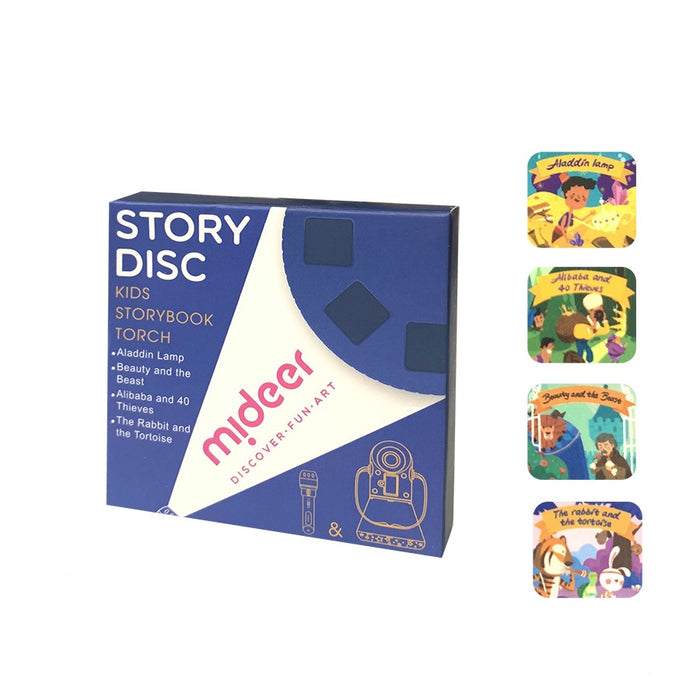 Set Of 4 Story Projection Discs For MiDeer Kids Projector Storybook Torch
