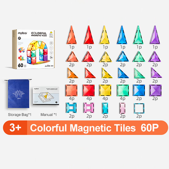 GIFT SET Mideer Diamond Color Window Magnetic tiles
